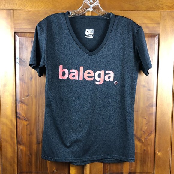 Balega Logo Dark Gray Short Sleeve T-Shirt Athletic Gym - Picture 3 of 9